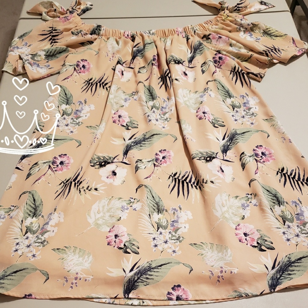 Peach Love California-Carribean Mindset Dress Sz L